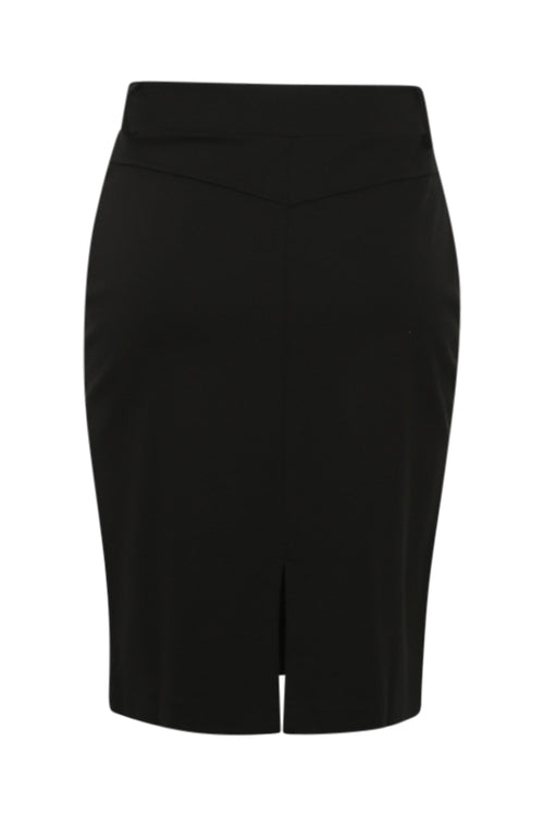 Jupe crayon en viscose unie-Paprika-9