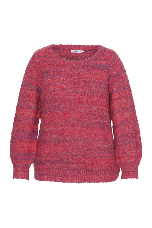 Trui van bouclé gebreide stof-Paprika-7