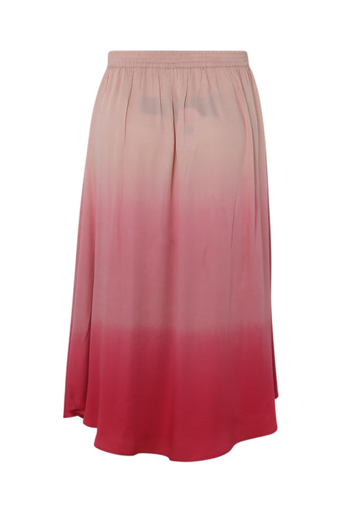 Middel lange rok van viscose tie&dye-Paprika-11