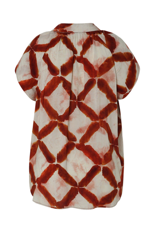 Blouse van grafisch bedrukt viscose-Paprika-11