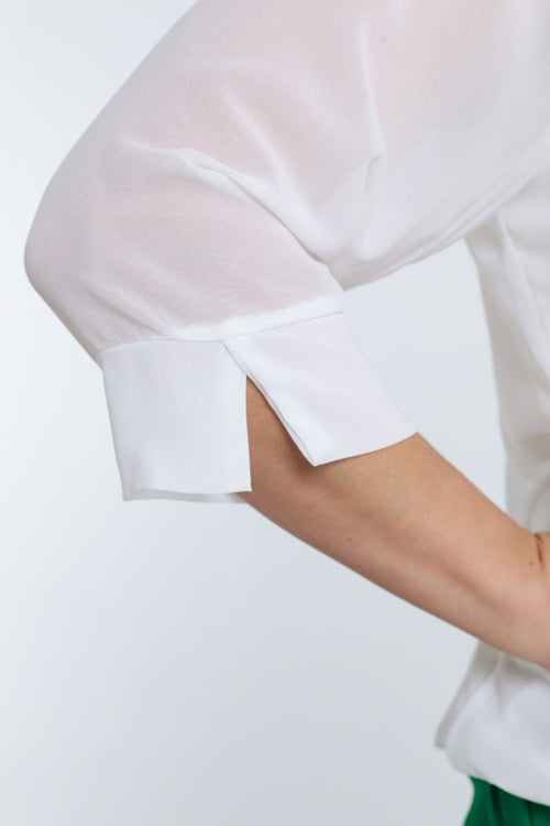 Effen blouse met sieraden-Paprika-5