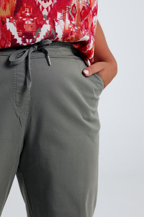 Effen brede chino broek-Paprika-4