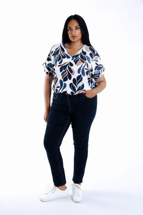 Slim fit jeans Louise L30-Paprika-1