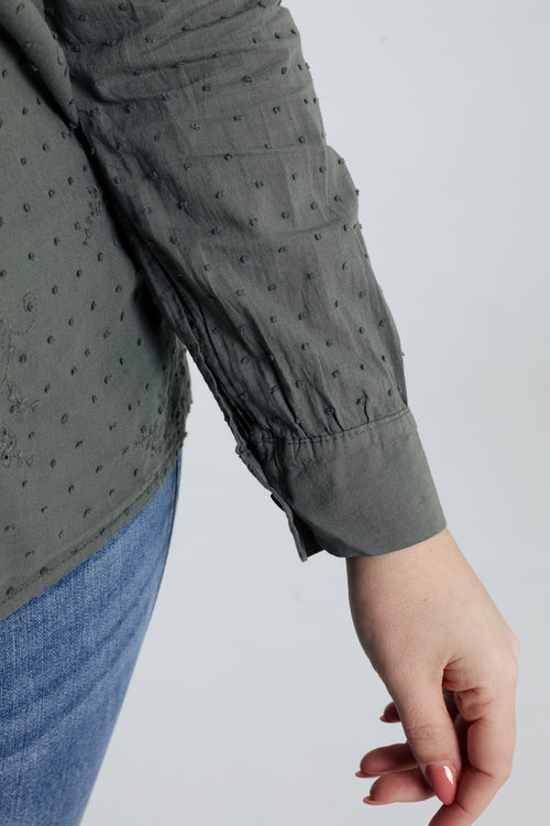 Katoenen blouse met borduursels -Paprika-4