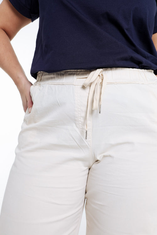 Effen brede chino broek-Paprika-5