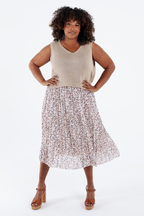 Jurk 2 in 1 met luipaardprint-Paprika-8