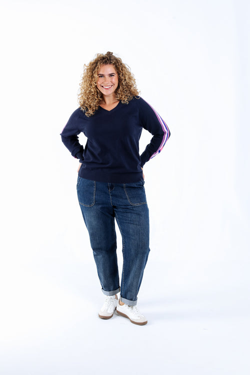 Pull uni bande sport-Paprika-5