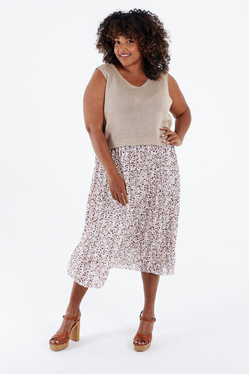 Jurk 2 in 1 met luipaardprint-Paprika-9