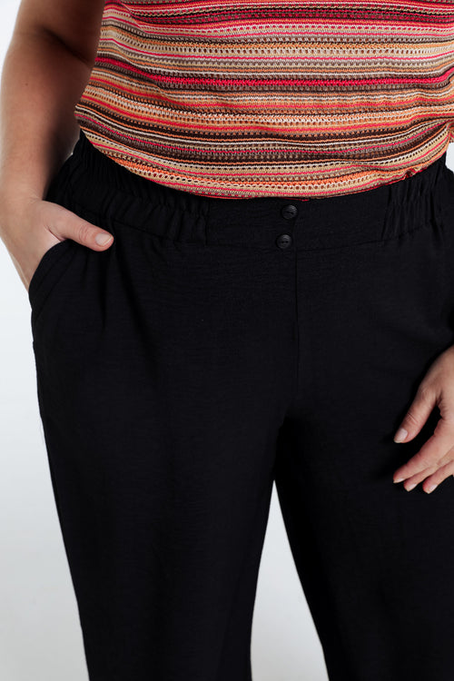 Soepele effen broek-Paprika-6