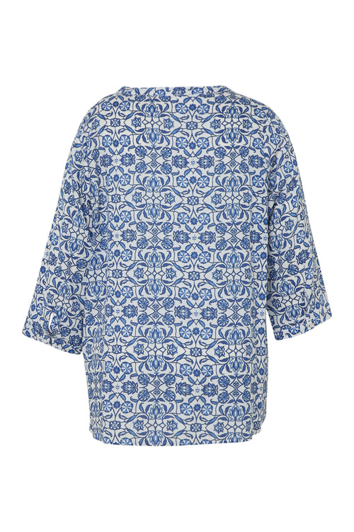 Blouse met tweekleurige print-Paprika-11