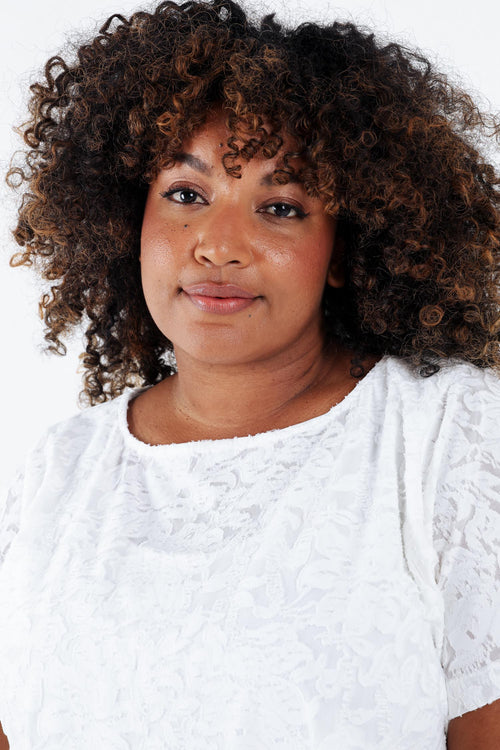 T-shirt 2 in 1 uni in geperforeerde stof-Paprika-3