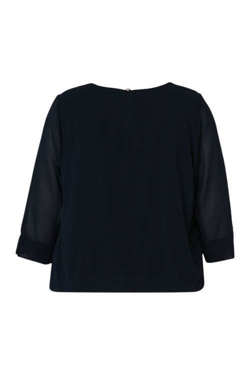 Effen blouse met sieraden-Paprika-11