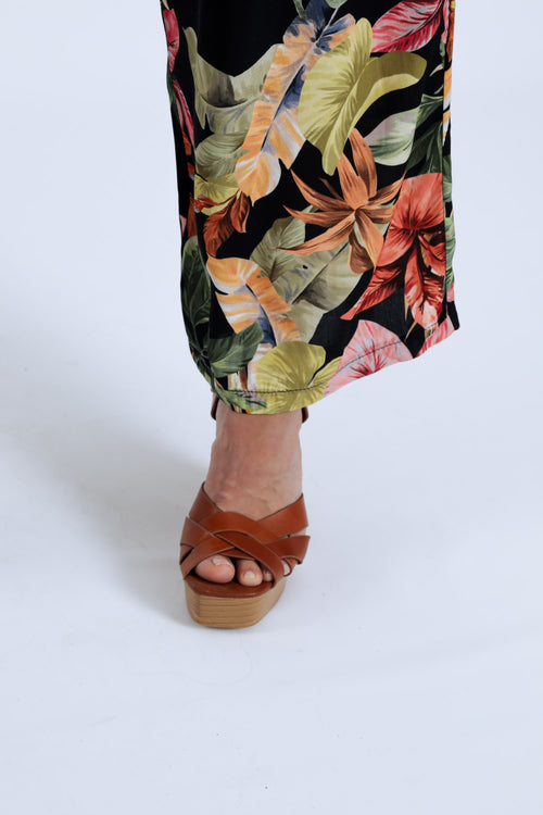 Overall van viscose met bloemenprint en ruffles-Paprika-5