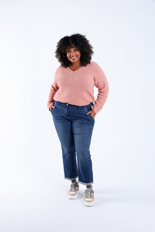7/8 jeans met omslag-Paprika-7