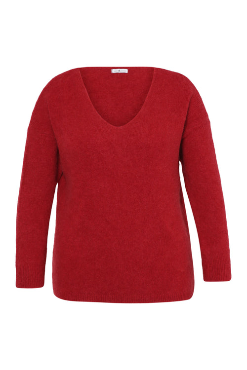 Pull avec alpaga uni-Paprika-1