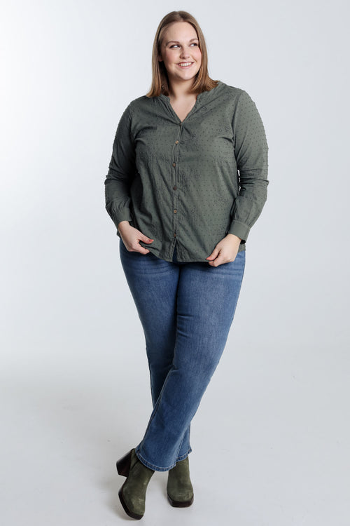 Katoenen blouse met borduursels -Paprika-8