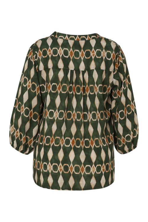 Viscose blouse met grafische print-Paprika-11
