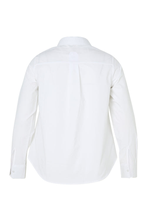 Blouse van effen katoen-Paprika-12