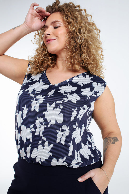 Tweedelige jumpsuit met bloemenprint en lurex-Paprika-3