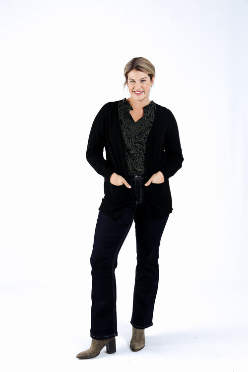 Cardigan in effen viscose-Paprika-6