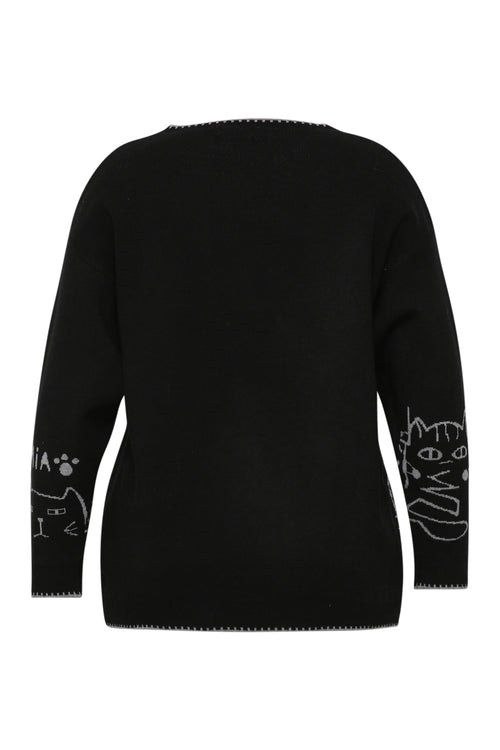 Trui met kattenprint-Paprika-8