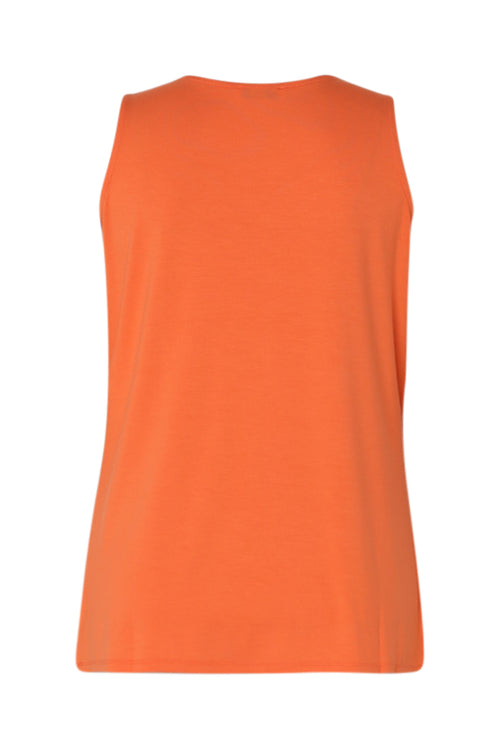 Mouwloos topje van effen viscose-Paprika-11