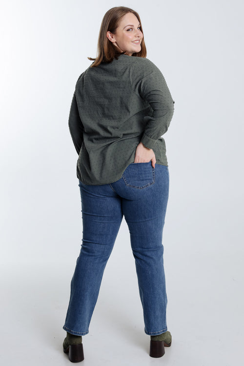 Katoenen blouse met borduursels -Paprika-2