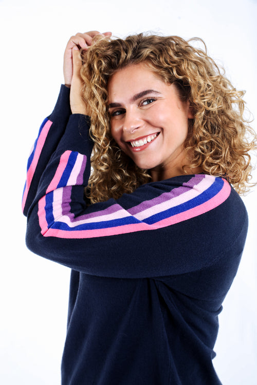 Pull uni bande sport-Paprika-3