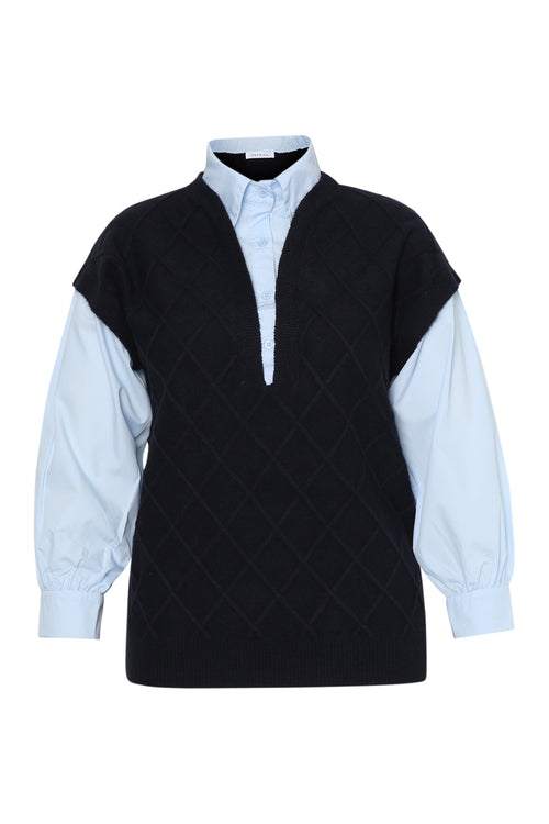 Pull chemise 2 en 1-Paprika-9