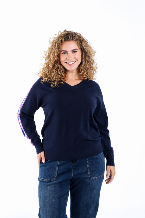 Pull uni bande sport-Paprika-1