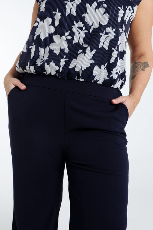 Tweedelige jumpsuit met bloemenprint en lurex-Paprika-5