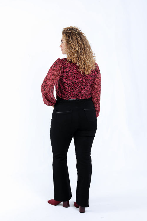 Pantalon bootcut Lara L 32-Paprika-2