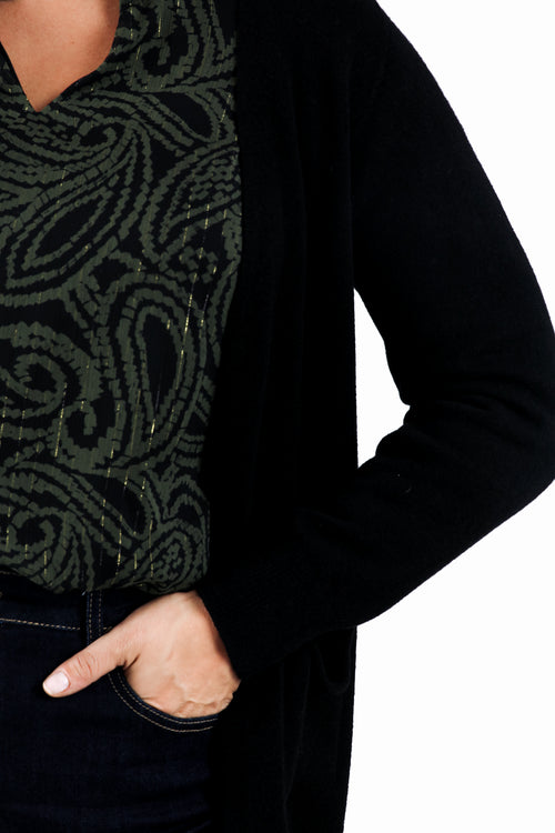 Cardigan in effen viscose-Paprika-4