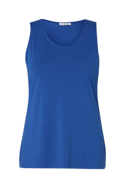 Mouwloos topje van effen viscose-Paprika-10