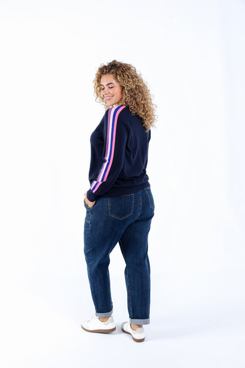 Pull uni bande sport-Paprika-2