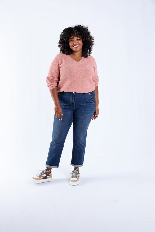 7/8 jeans met omslag-Paprika-1