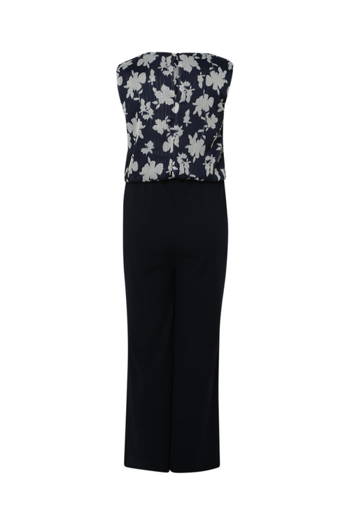 Tweedelige jumpsuit met bloemenprint en lurex-Paprika-11