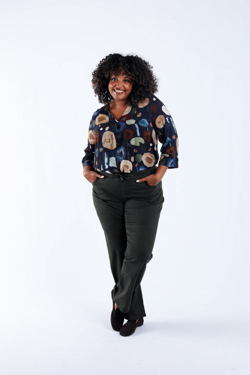 Effen rechte Jegging Lolly-Paprika-5