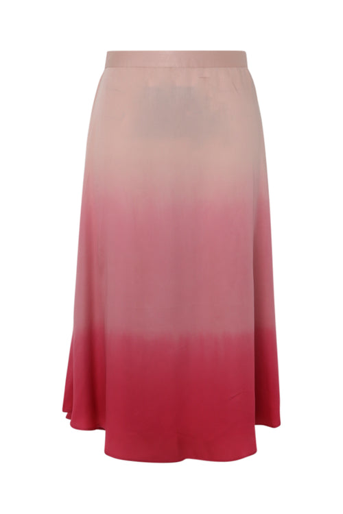 Middel lange rok van viscose tie&dye-Paprika-10