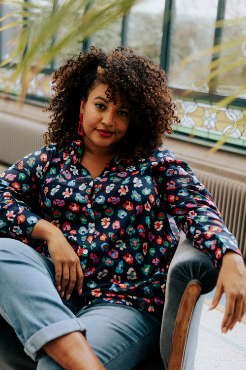 Hemd met dierenprint-Paprika-1