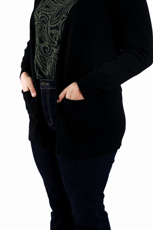 Cardigan in effen viscose-Paprika-5