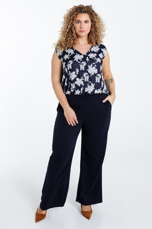 Tweedelige jumpsuit met bloemenprint en lurex-Paprika-8