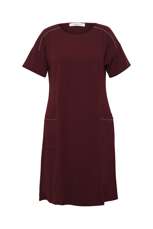 Robe courte unie-Paprika-7