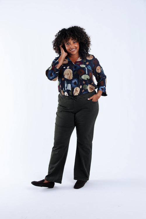 Effen rechte Jegging Lolly-Paprika-1