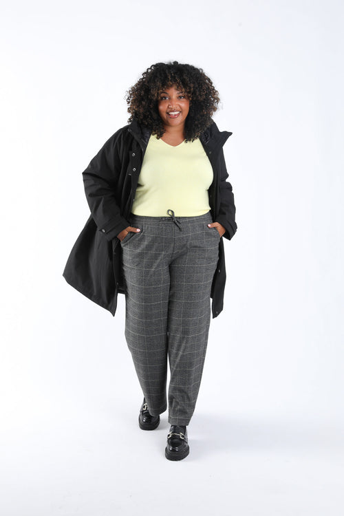 Effen parka met capuchon-Paprika-9