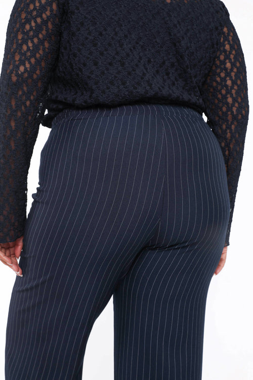 Pantalon large rayé-Paprika-6