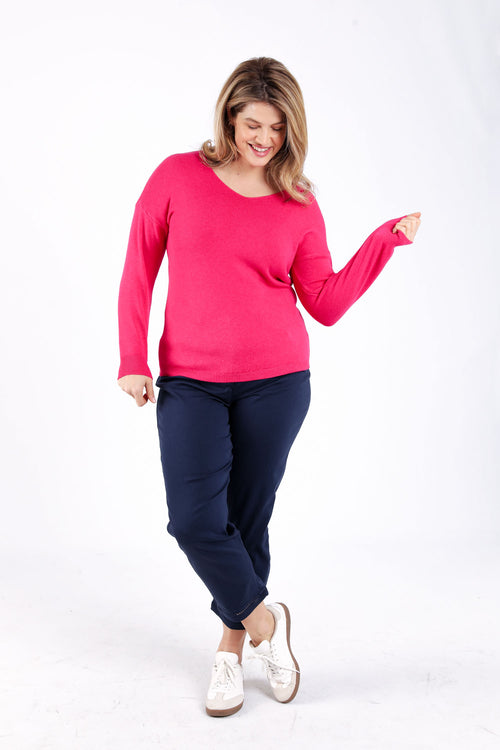 Pull en viscose uni-Paprika-7