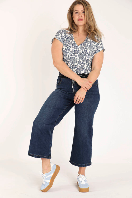 Jegging wijd Lolly 7/8 in denim-Paprika-6