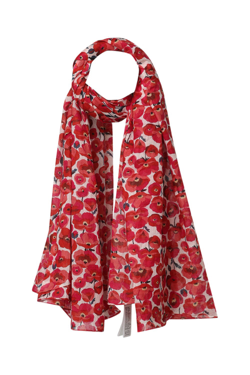 Foulard imprimé coquelicots-Paprika-1
