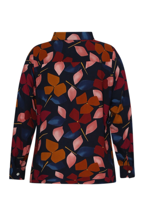 Blouse van viscose met bloemenprint-Paprika-2